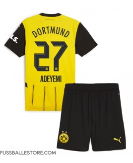 Günstige Borussia Dortmund Karim Adeyemi #27 Heimtrikotsatz Kinder 2024-25 Kurzarm (+ Kurze Hosen)